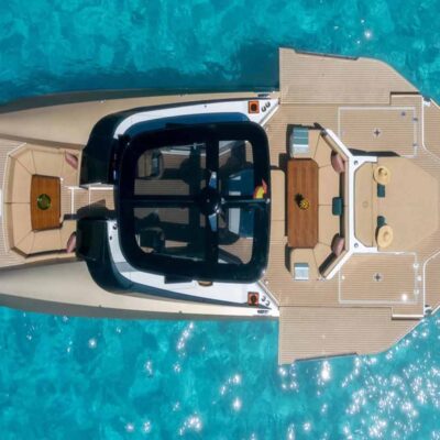 catamaran dorado fondeo vista dron
